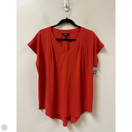Top Sleeveless By Simply Vera In Orange, Size: L