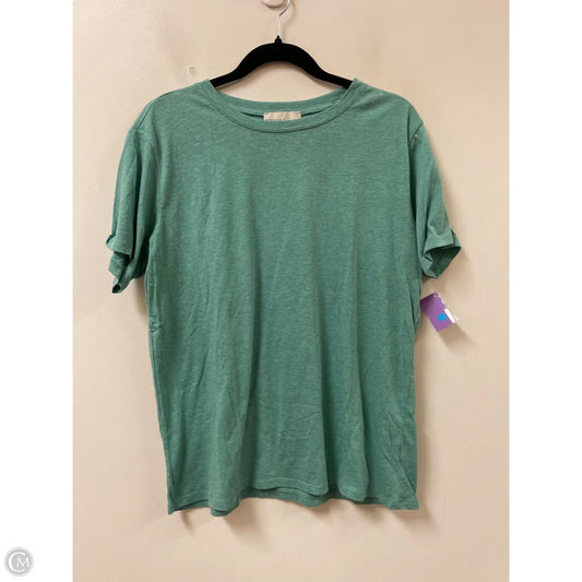 Top Short Sleeve Basic By Zenana In Green, Size: M