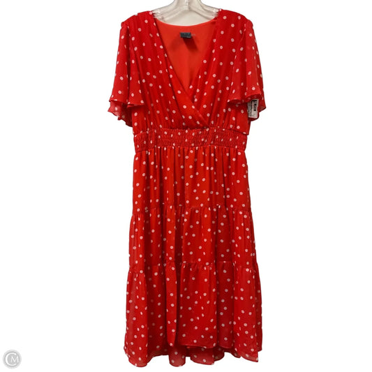 Dress Casual Midi By Gabby Skye In Red, Size: Xl