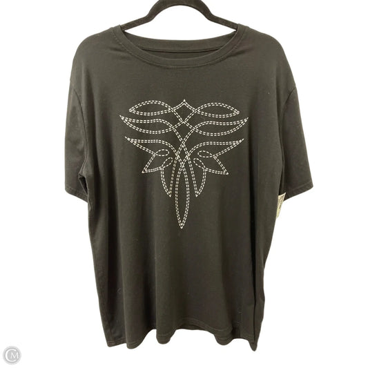 Top Short Sleeve By Clothes Mentor In Black, Size: 2x
