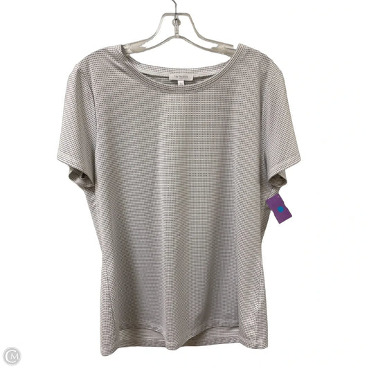 Athletic Top Short Sleeve By Talbots In Grey, Size: L