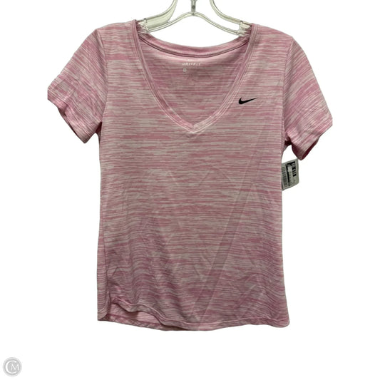 Athletic Top Short Sleeve By Nike In Pink, Size: Xs