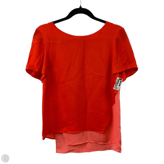 Top Short Sleeve By Veronica Beard In Orange, Size: S