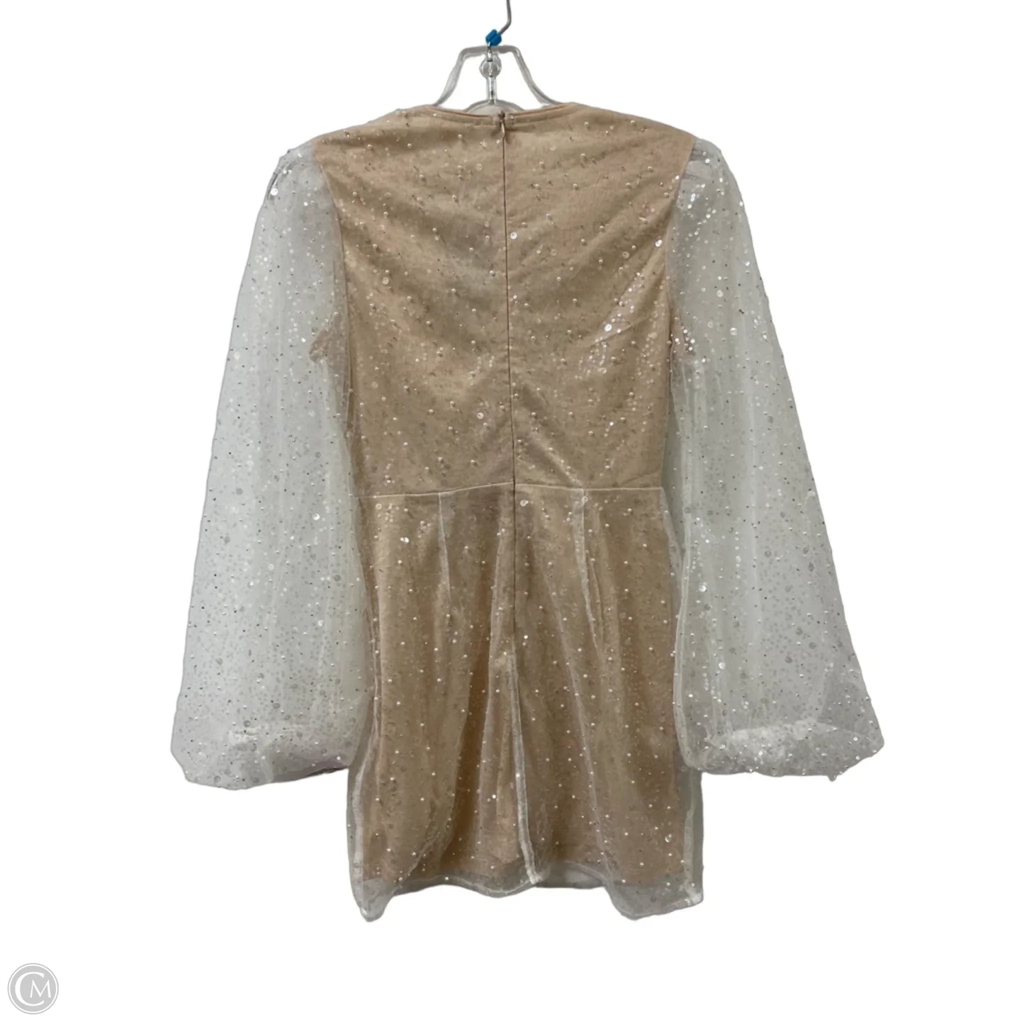 Dress Party Midi By Main Strip In Cream, Size: S