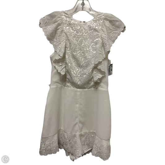 Romper By Express In White, Size: Xs