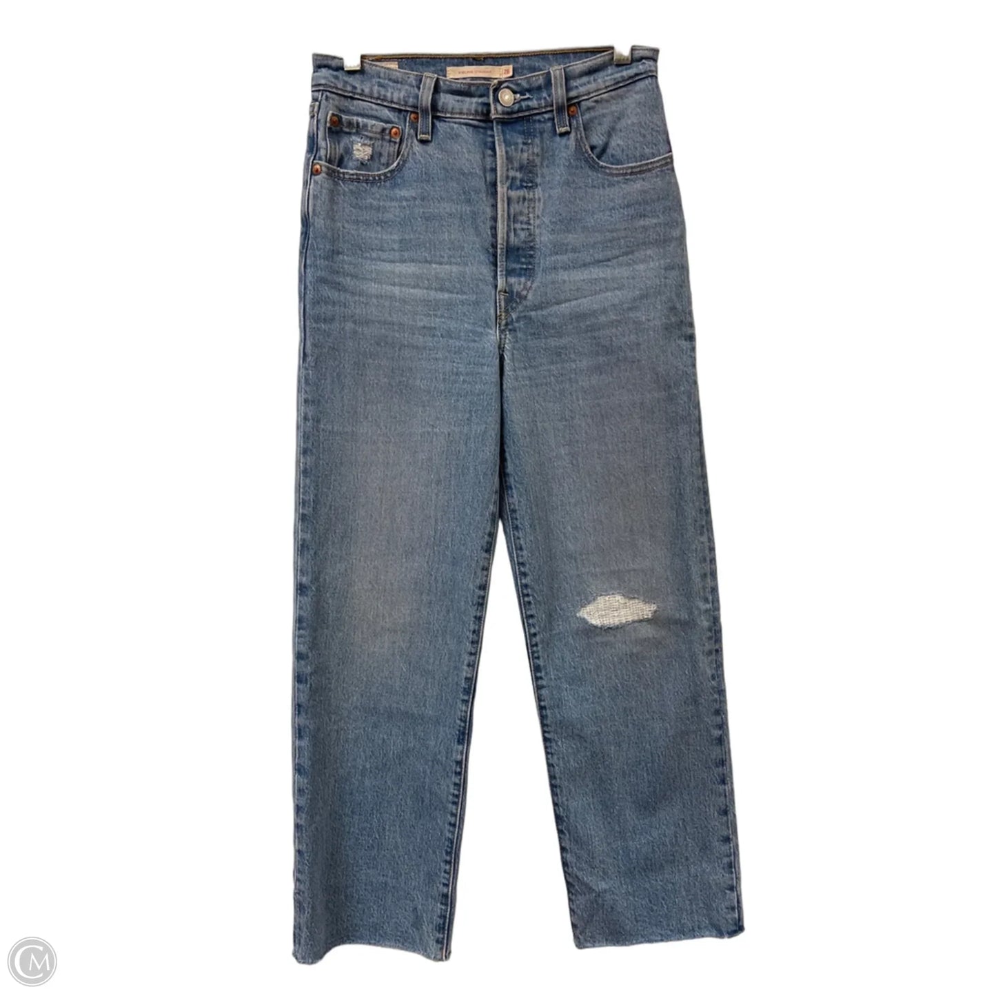 Jeans Wide Leg By Levis In Blue Denim, Size: 2