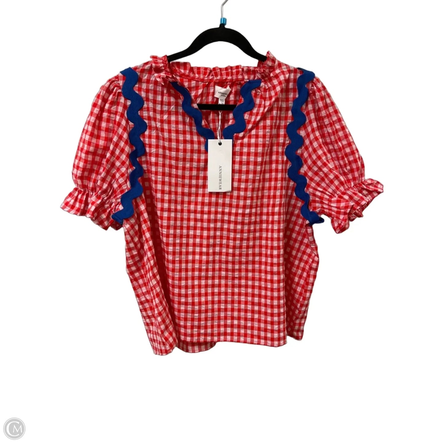 Top Short Sleeve By Anniewear In Red, Size: L
