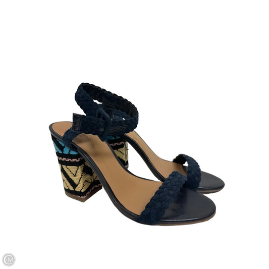 Sandals Heels Block By Crown Vintage In Multi-colored, Size: 8.5