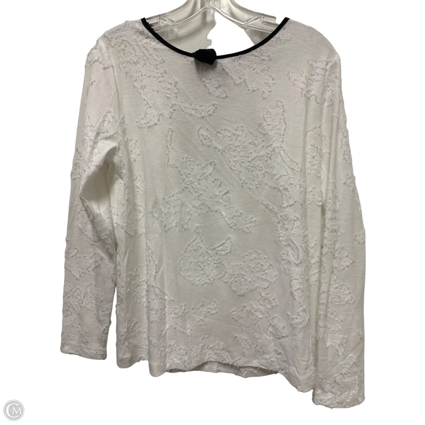 Top Long Sleeve By Loft In White, Size: M
