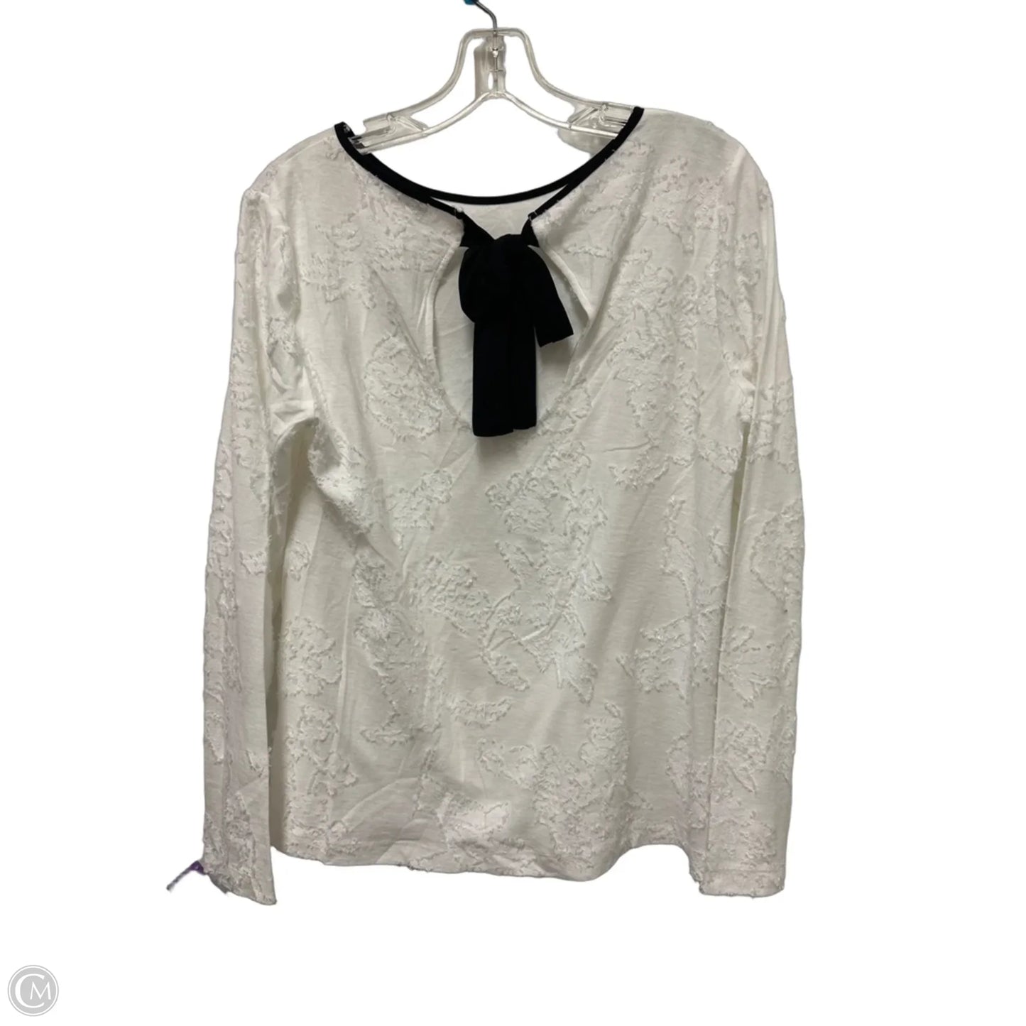 Top Long Sleeve By Loft In White, Size: M
