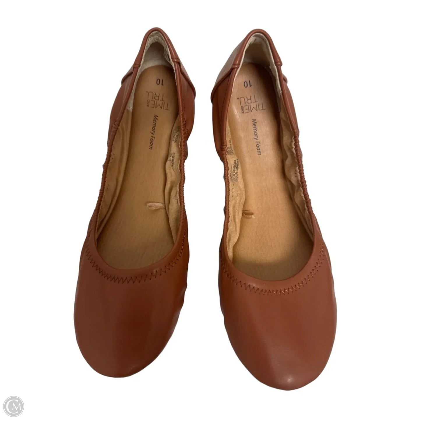 Shoes Flats By Time And Tru In Brown, Size: 10