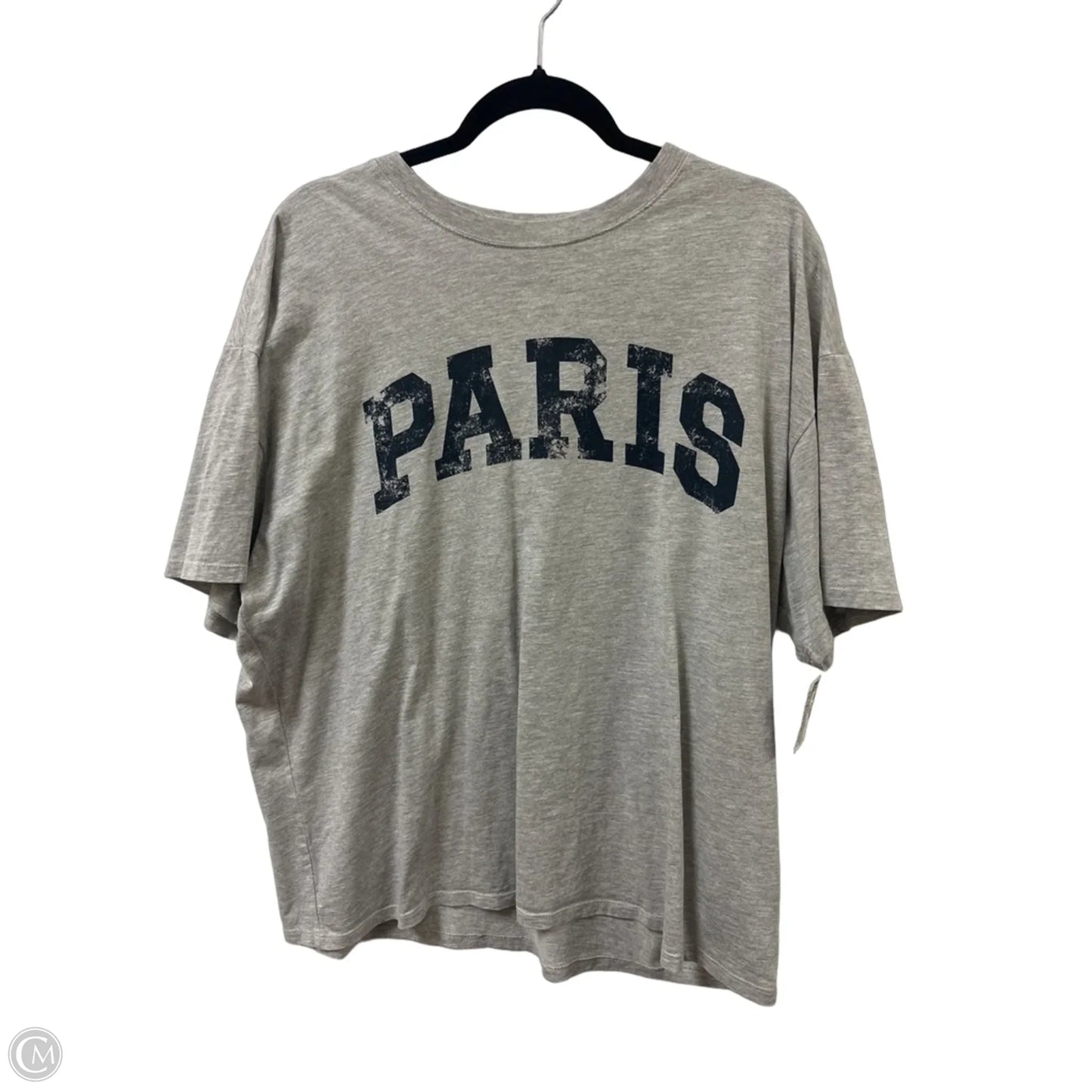 Top Short Sleeve Basic By Divided In Grey, Size: M