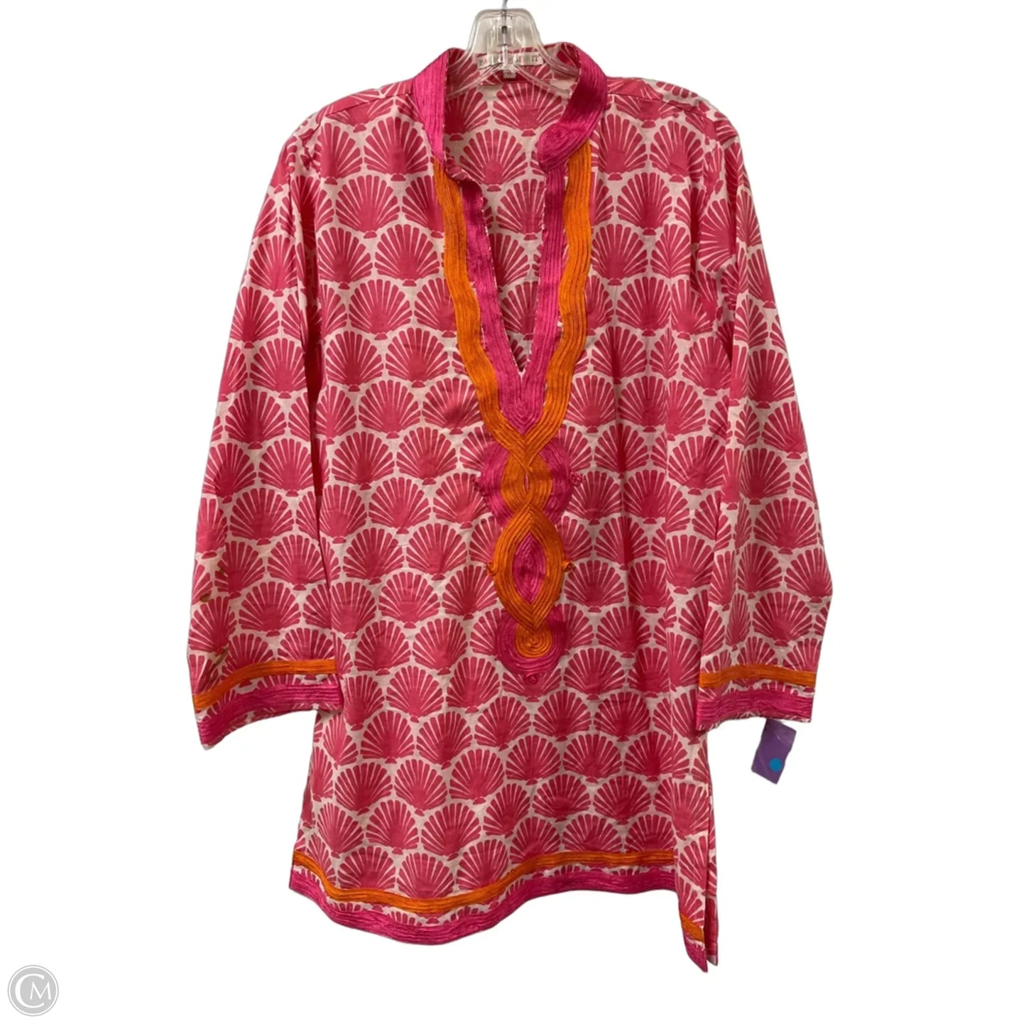 Tunic Long Sleeve By Cmc In Orange & Pink, Size: Xl