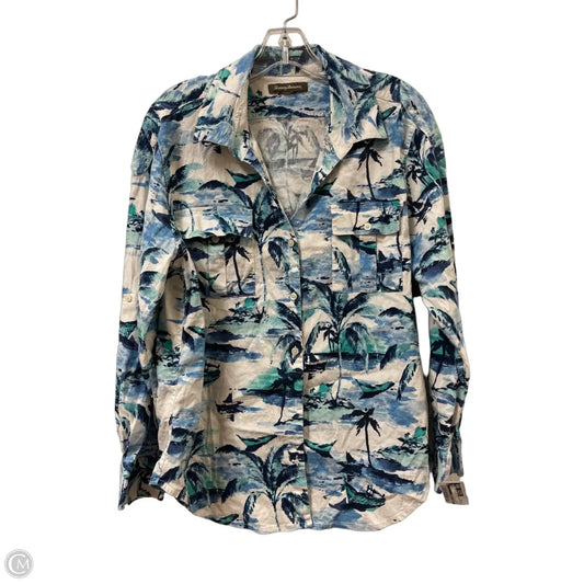 Blouse Long Sleeve By Tommy Bahama In Blue, Size: Xl