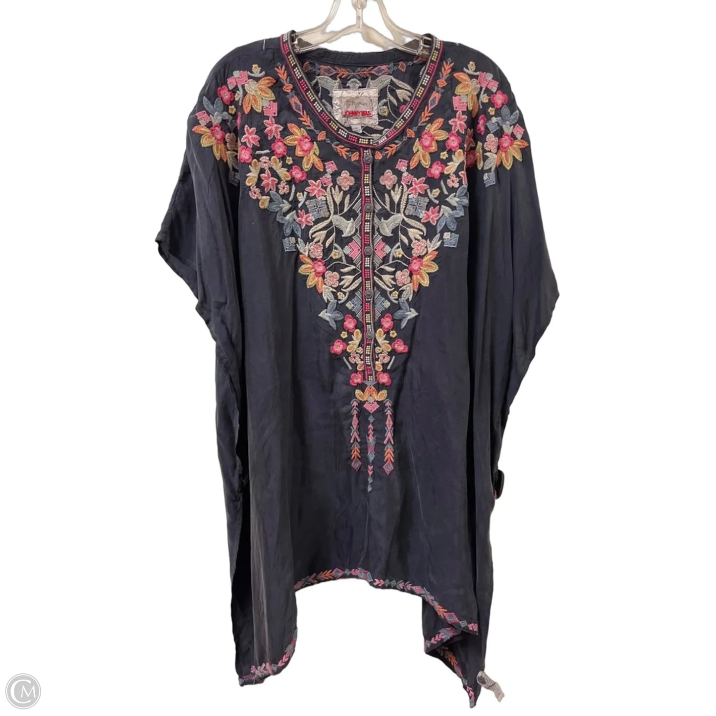 Tunic Designer By Johnny Was In Navy, Size: L