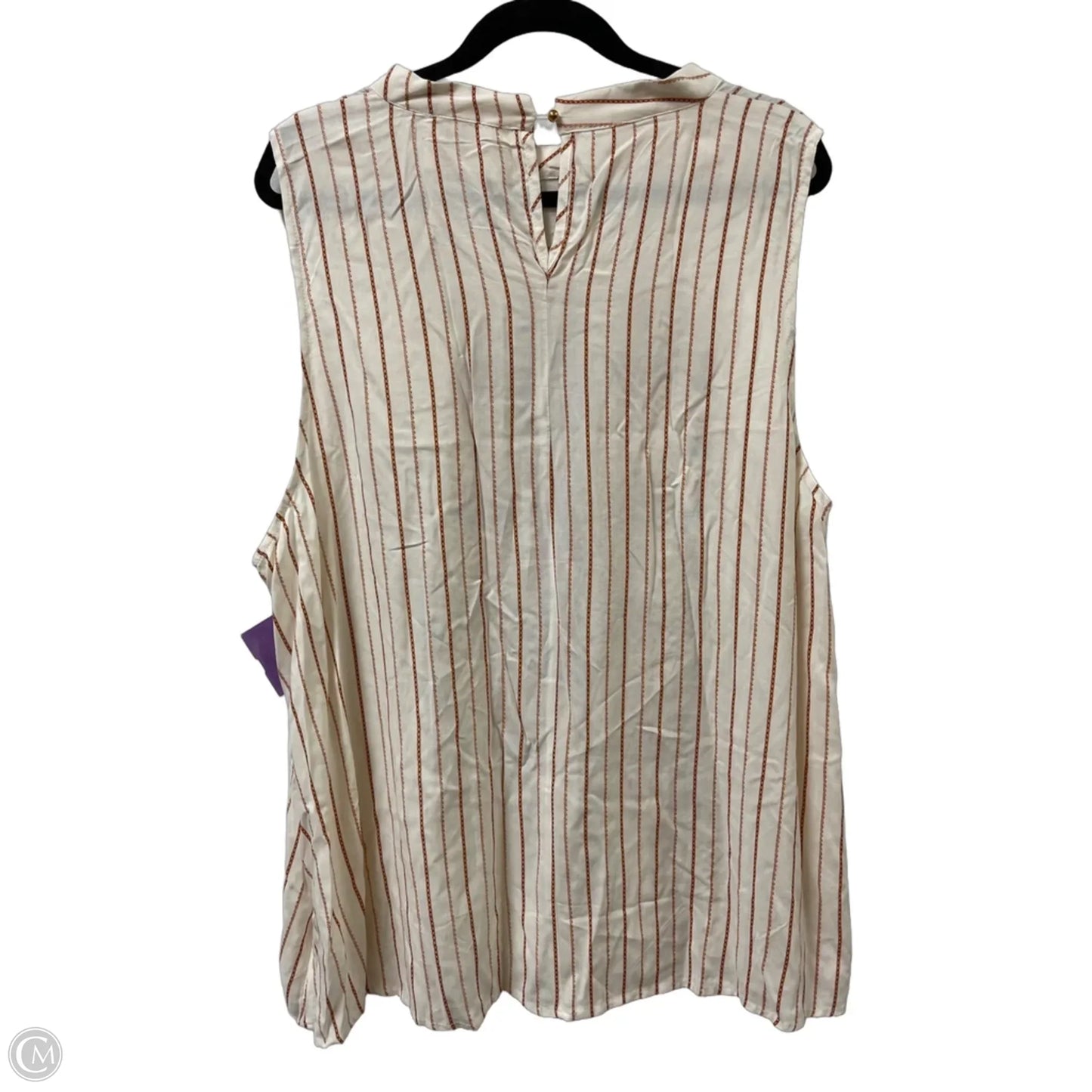 Top Sleeveless By Savanna Jane In Cream, Size: 3x