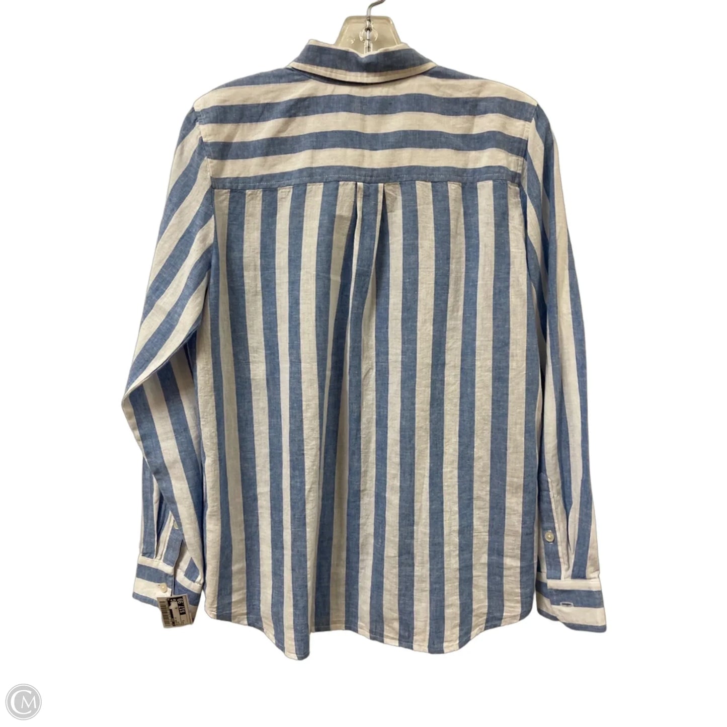 Blouse Long Sleeve By J. Crew In Blue, Size: S