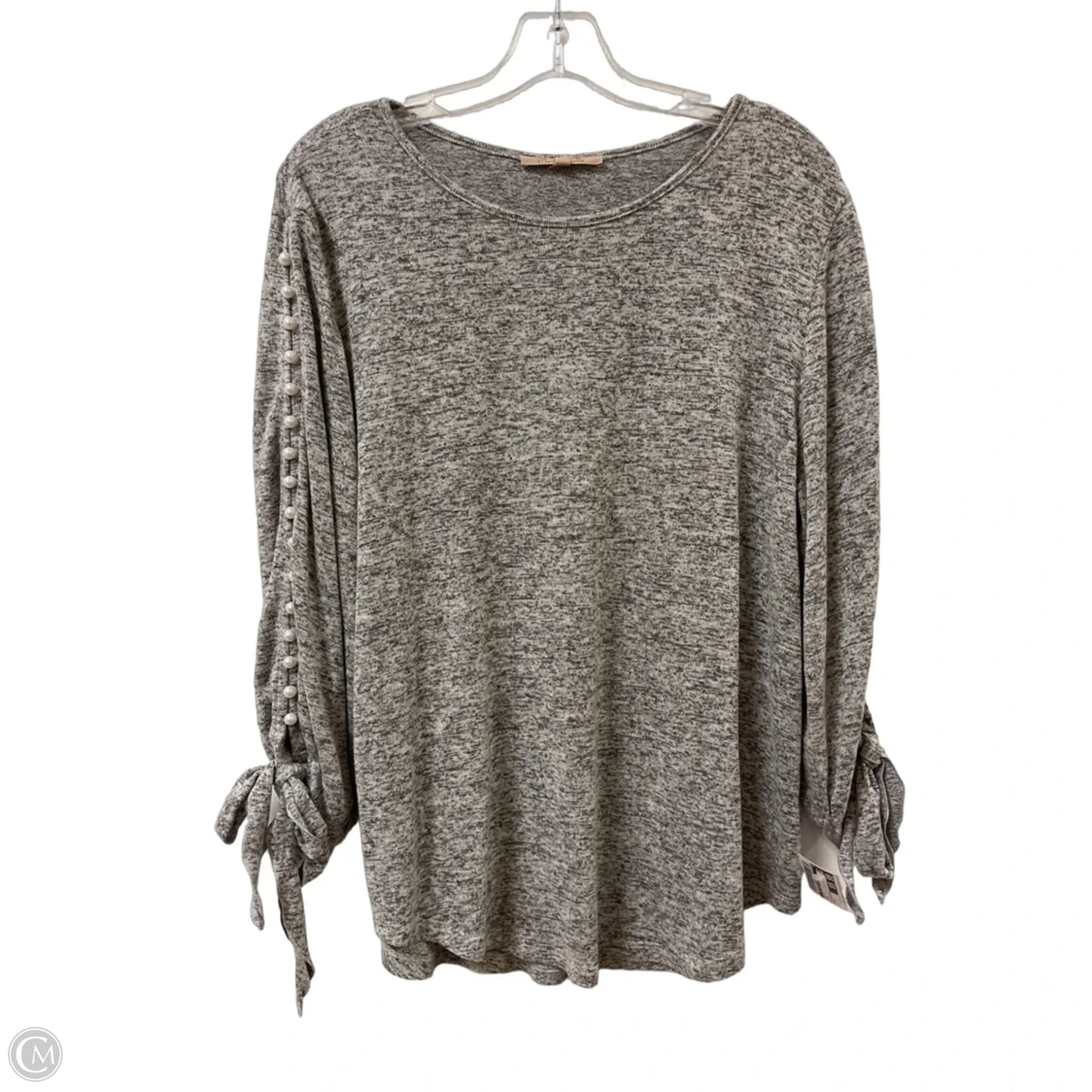 Top Long Sleeve By Clothes Mentor In Grey, Size: L