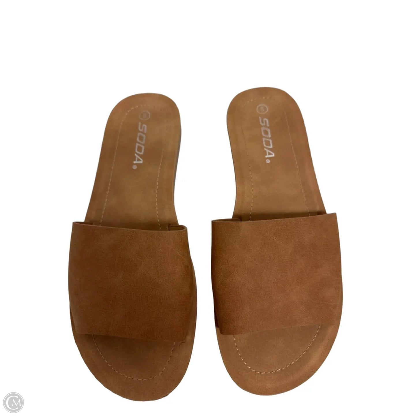 Sandals Flats By Soda In Brown, Size: 8