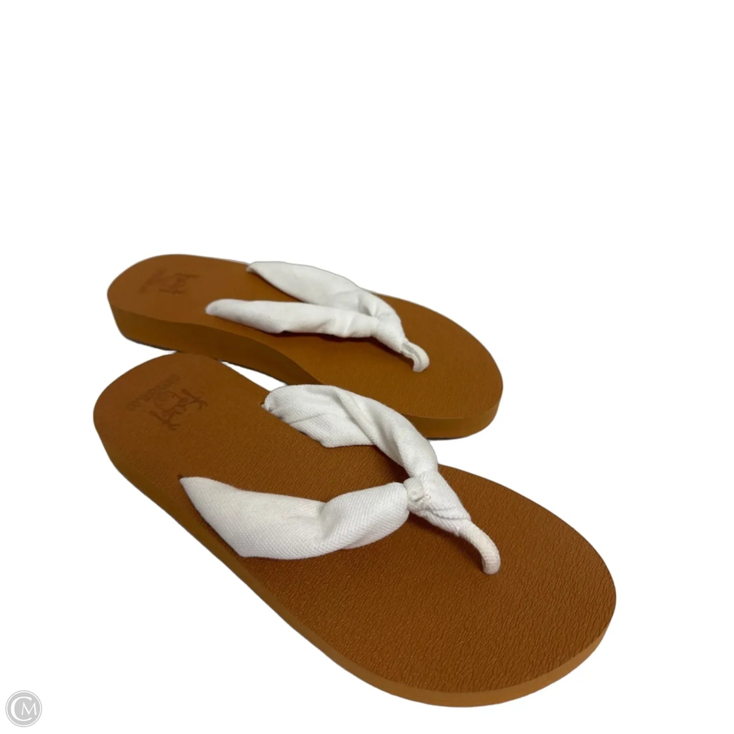 Sandals Flip Flops By Clothes Mentor In Brown, Size: 7.5