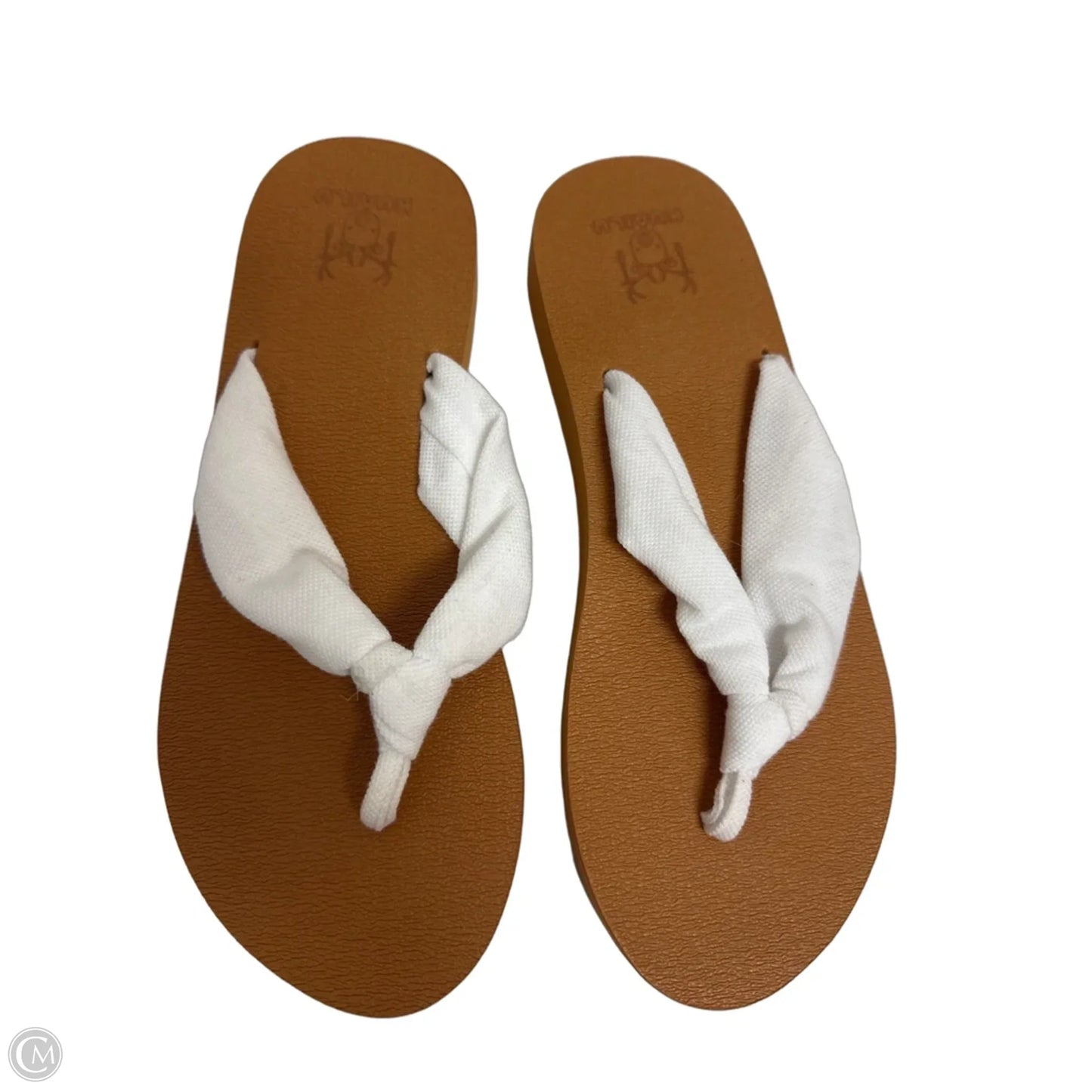 Sandals Flip Flops By Clothes Mentor In Brown, Size: 7.5