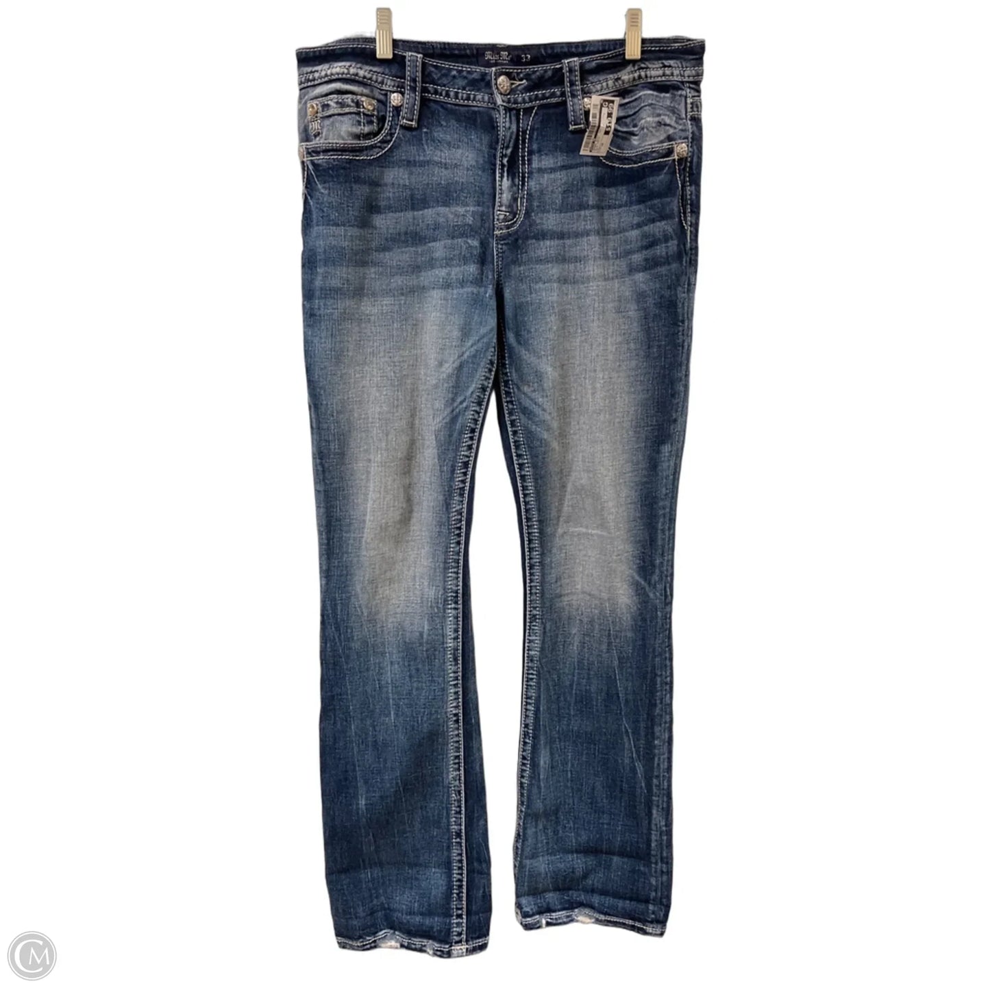 Jeans Boot Cut By Miss Me In Blue Denim, Size: 16