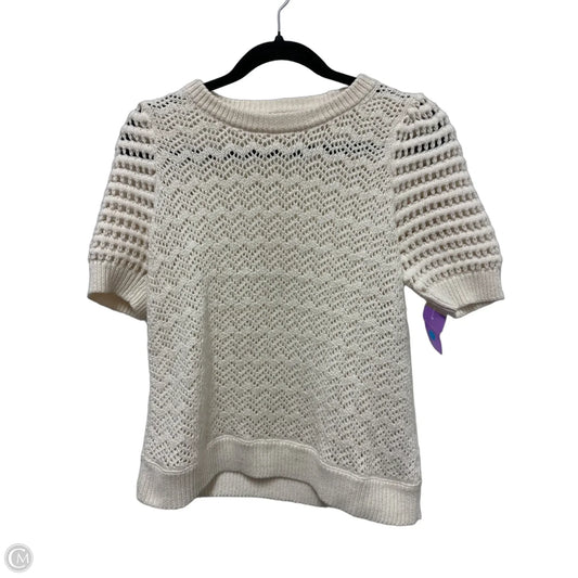 Sweater Short Sleeve By Madewell In Cream, Size: Xs