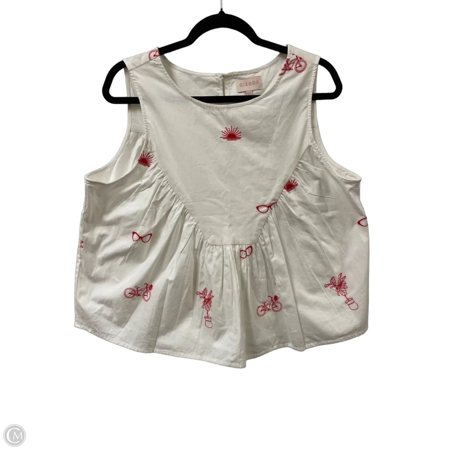 Top Sleeveless By Cma In Black, Size: L