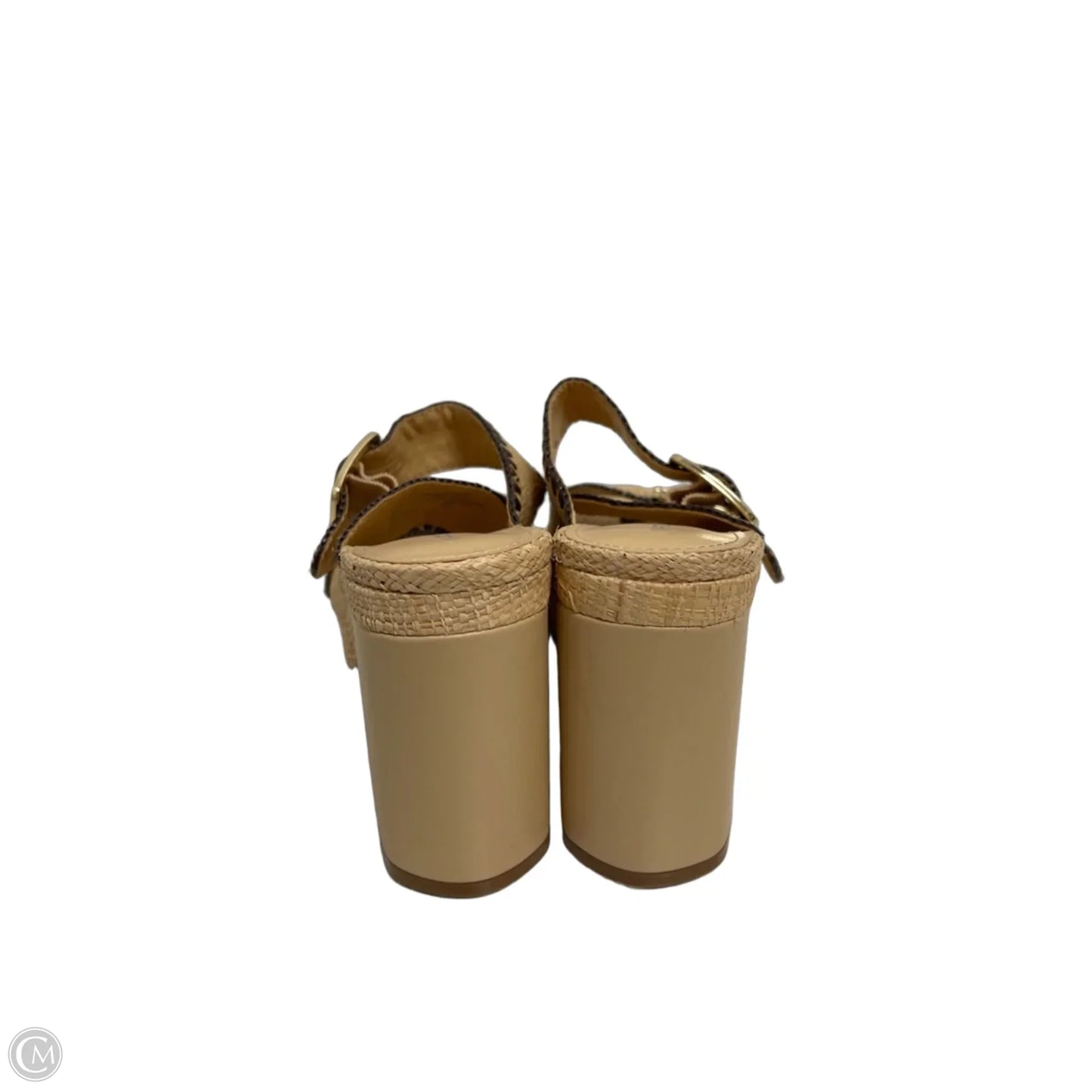 Sandals Heels Block By Marc Fisher In Tan, Size: 10