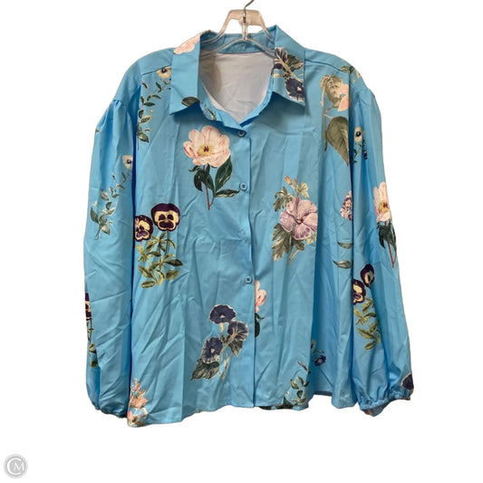 Top Long Sleeve By Clothes Mentor In Blue, Size: L