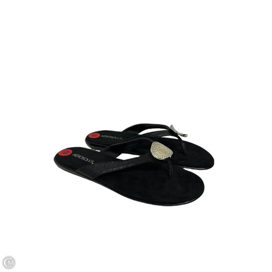 Sandals Flip Flops By Aerosoles In Black, Size: 10