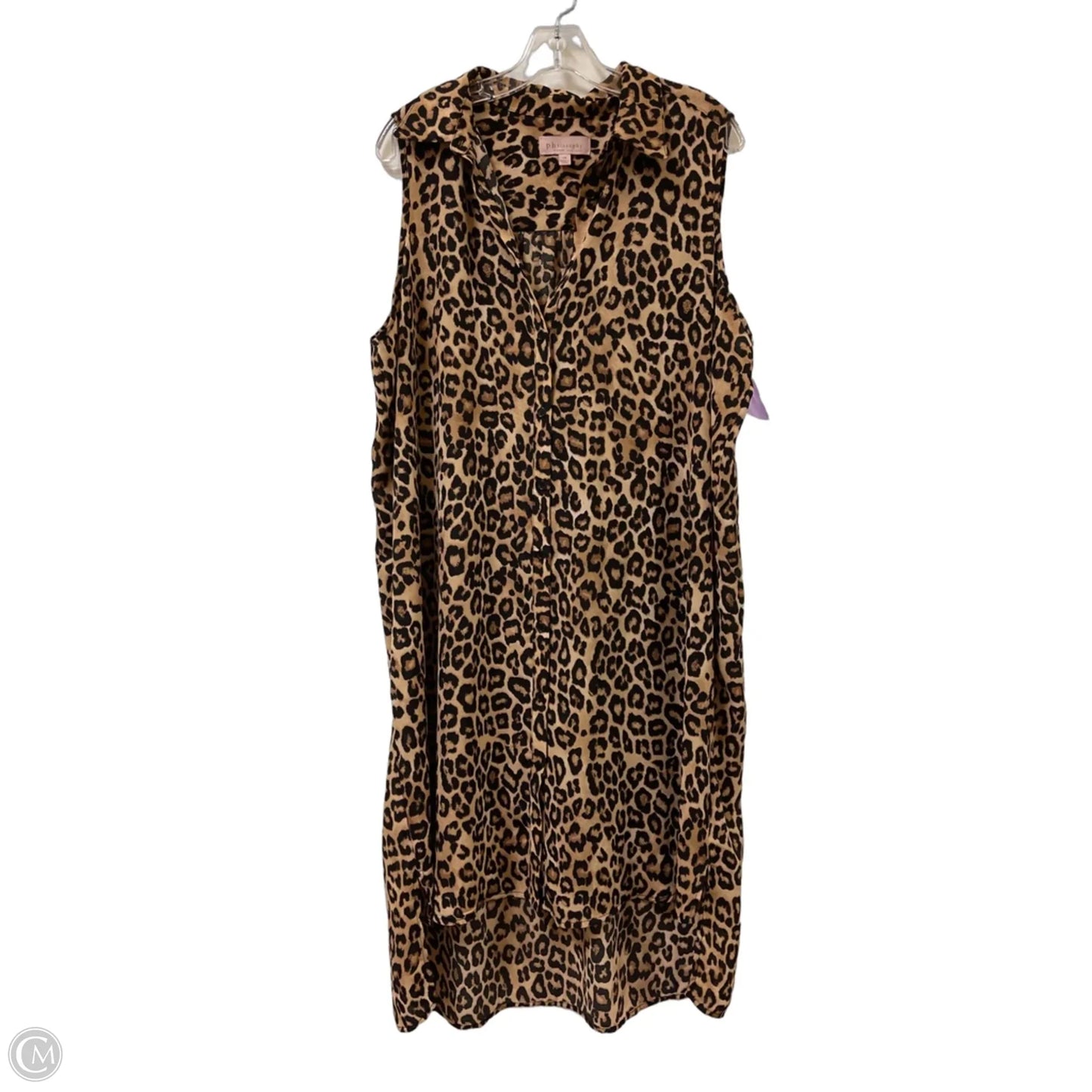 Dress Casual Midi By Philosophy In Animal Print, Size: 1x