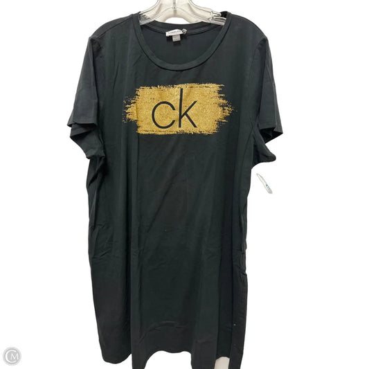 Dress Casual Short By Calvin Klein In Black, Size: 2x