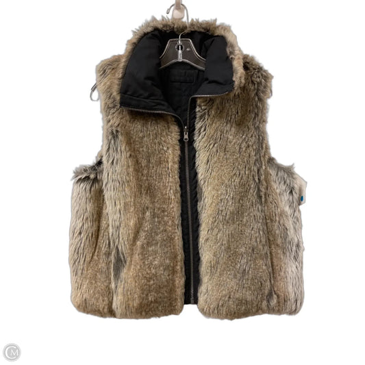 Vest Faux Fur & Sherpa By Weatherproof In Brown, Size: M