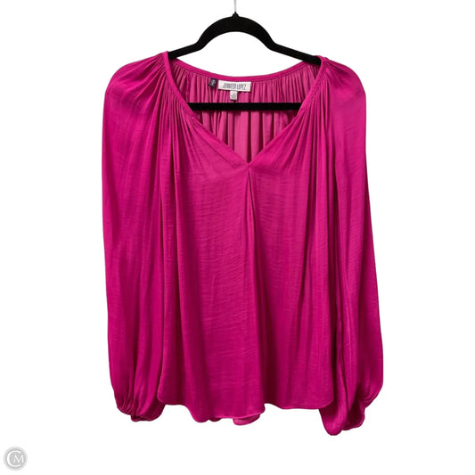 Top Long Sleeve By Jennifer Lopez In Pink, Size: S