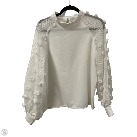 Top Long Sleeve By Clothes Mentor In Cream, Size: M
