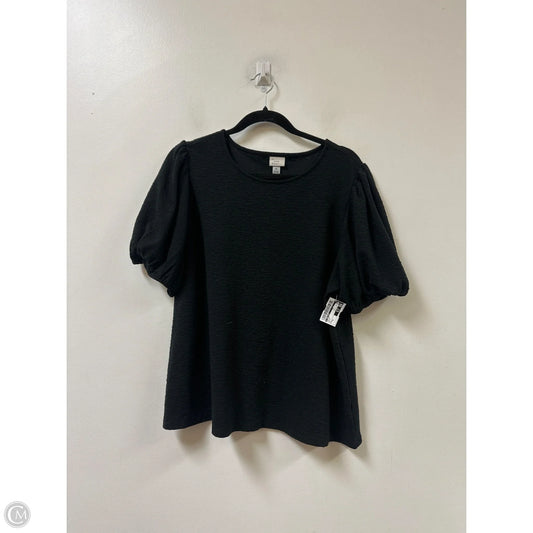 Top Short Sleeve By A New Day In Black, Size: Xl