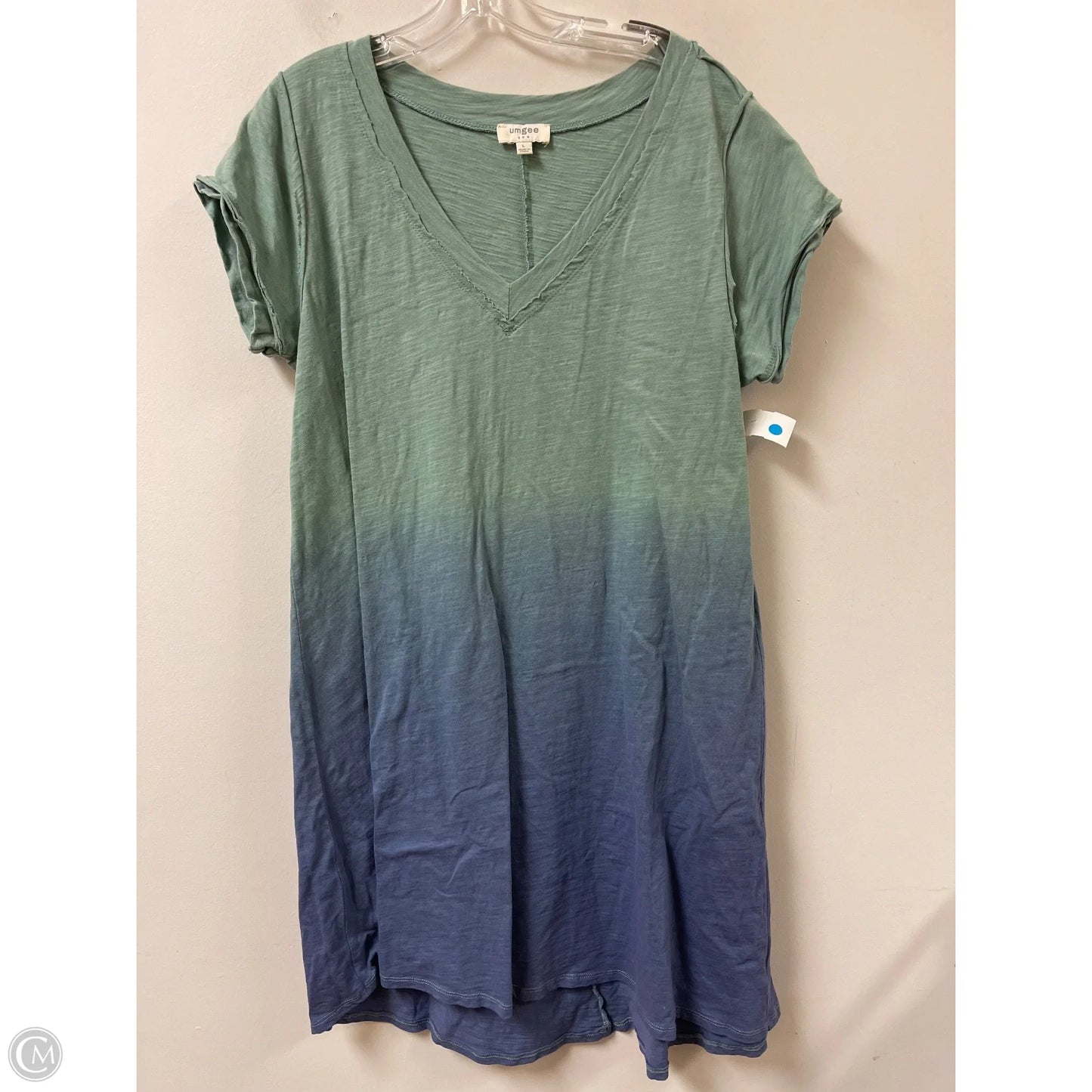 Dress Casual Midi By Umgee In Blue & Green, Size: L