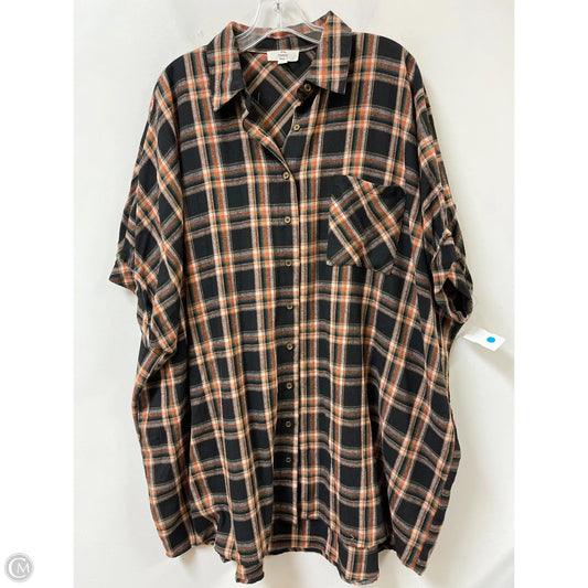 Dress Casual Short By Entro In Black & Orange, Size: L