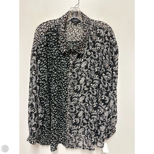 Blouse Long Sleeve By Gigio In Floral Print, Size: L