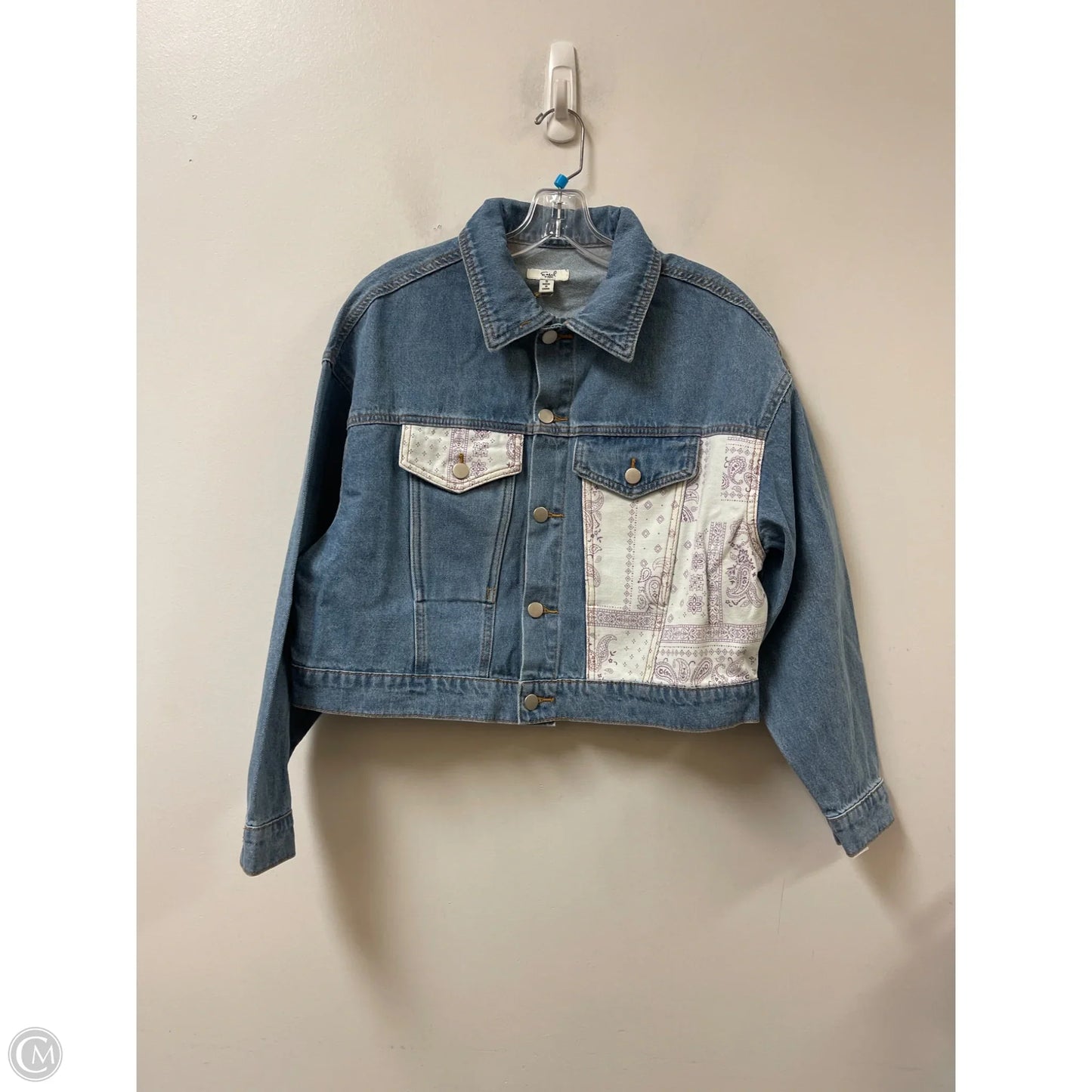 Jacket Shirt By Easel In Blue, Size: S