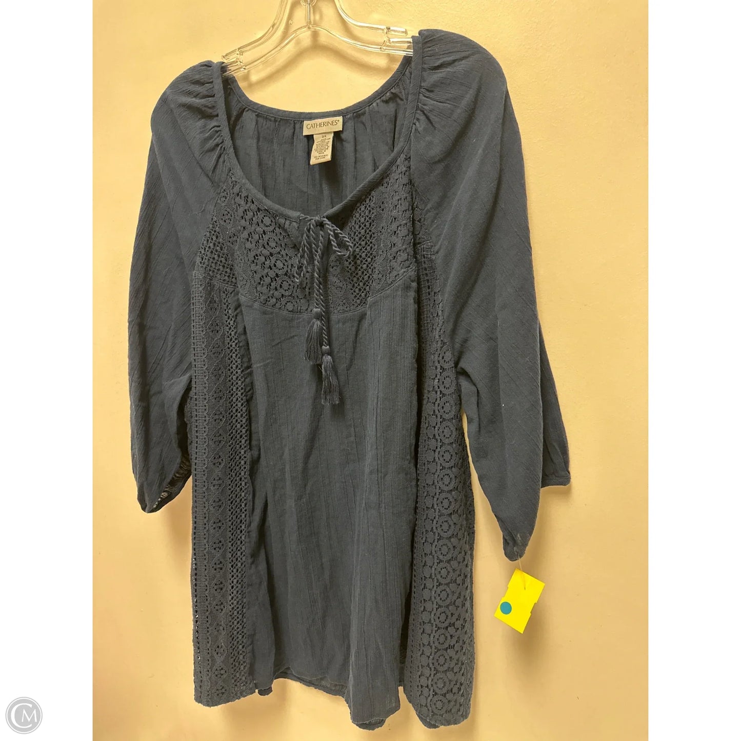 Top Long Sleeve By Catherines In Blue, Size: 2x