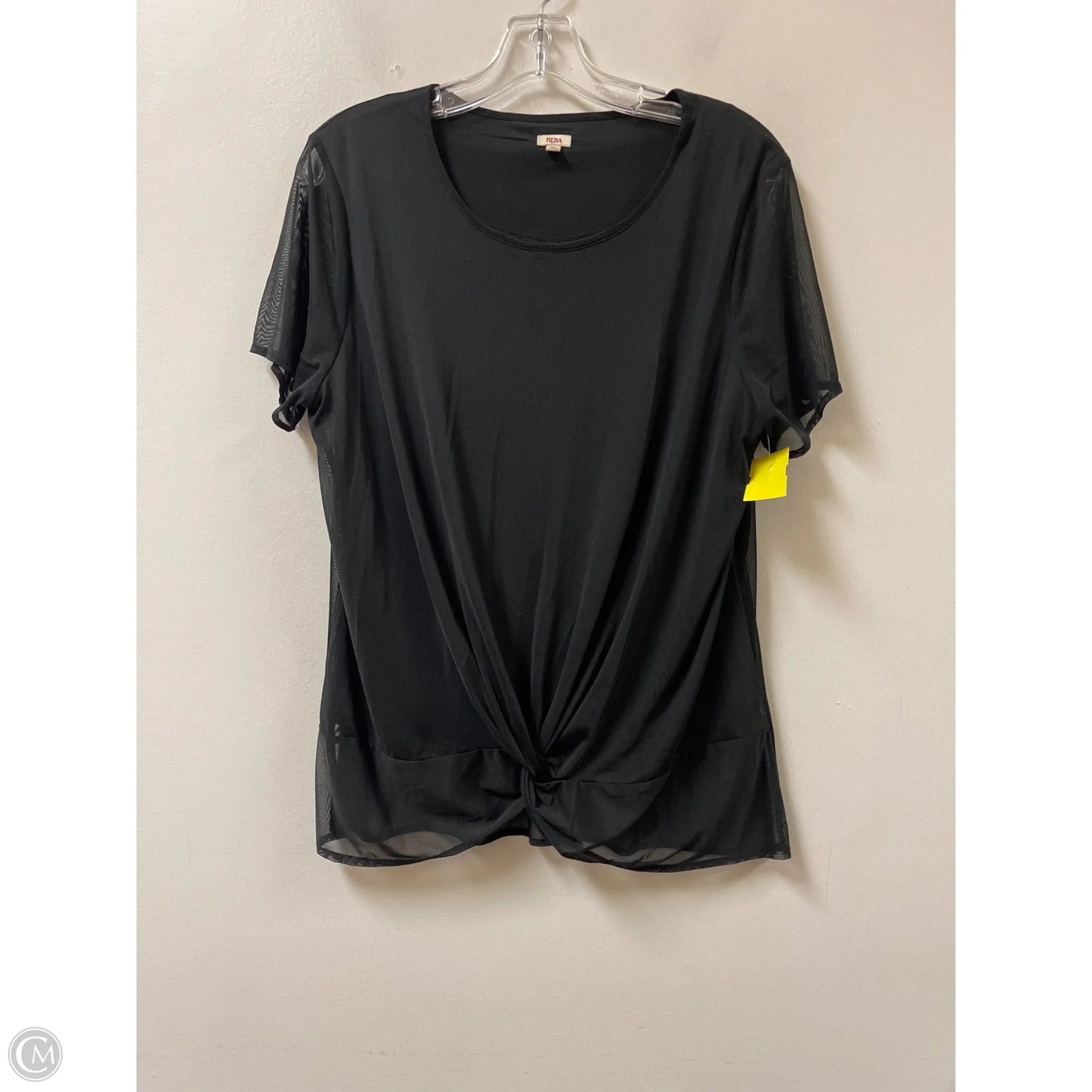 Top Short Sleeve By Reba In Black, Size: Xl