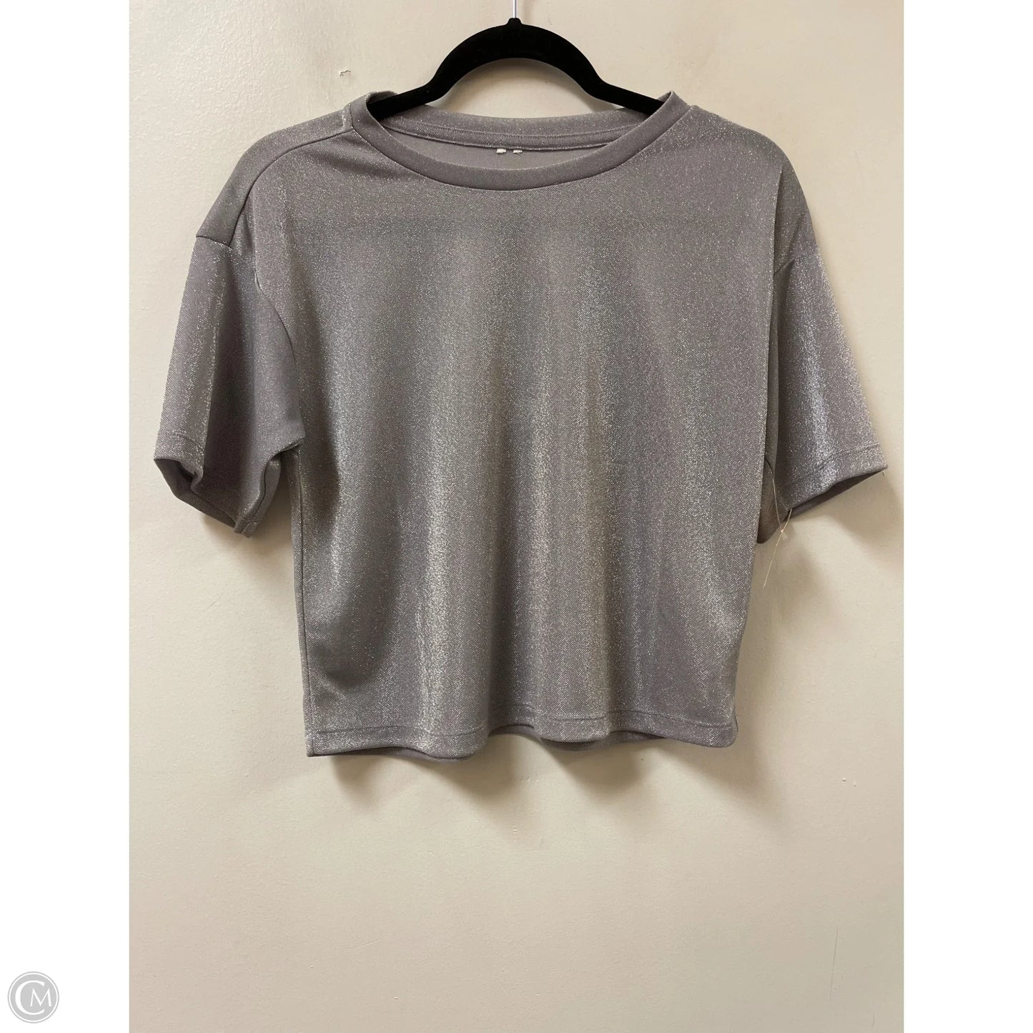 Top Short Sleeve By Clothes Mentor In Silver, Size: Xs