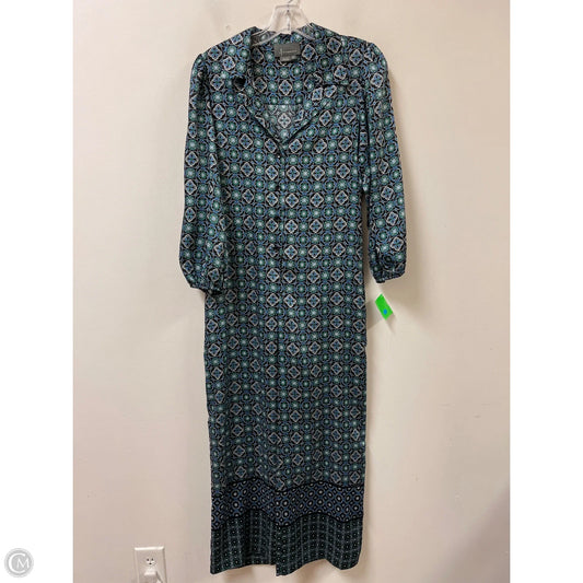 Dress Casual Maxi By Anthropologie In Blue & Green, Size: Xs