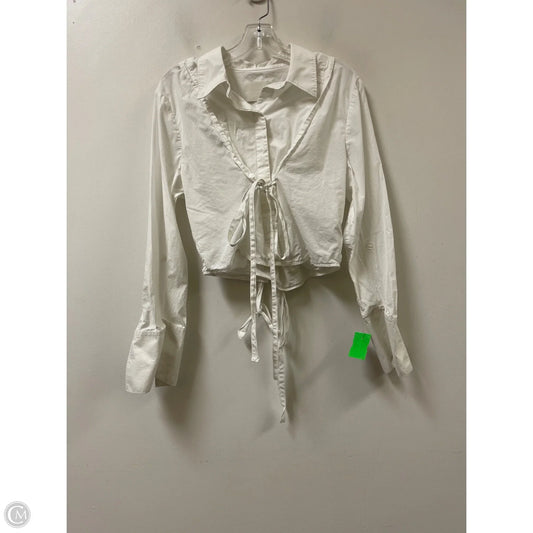 Blouse Long Sleeve By Citizens Of Humanity In White, Size: M