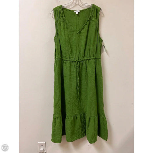 Dress Casual Maxi By Time And Tru In Green, Size: 2x
