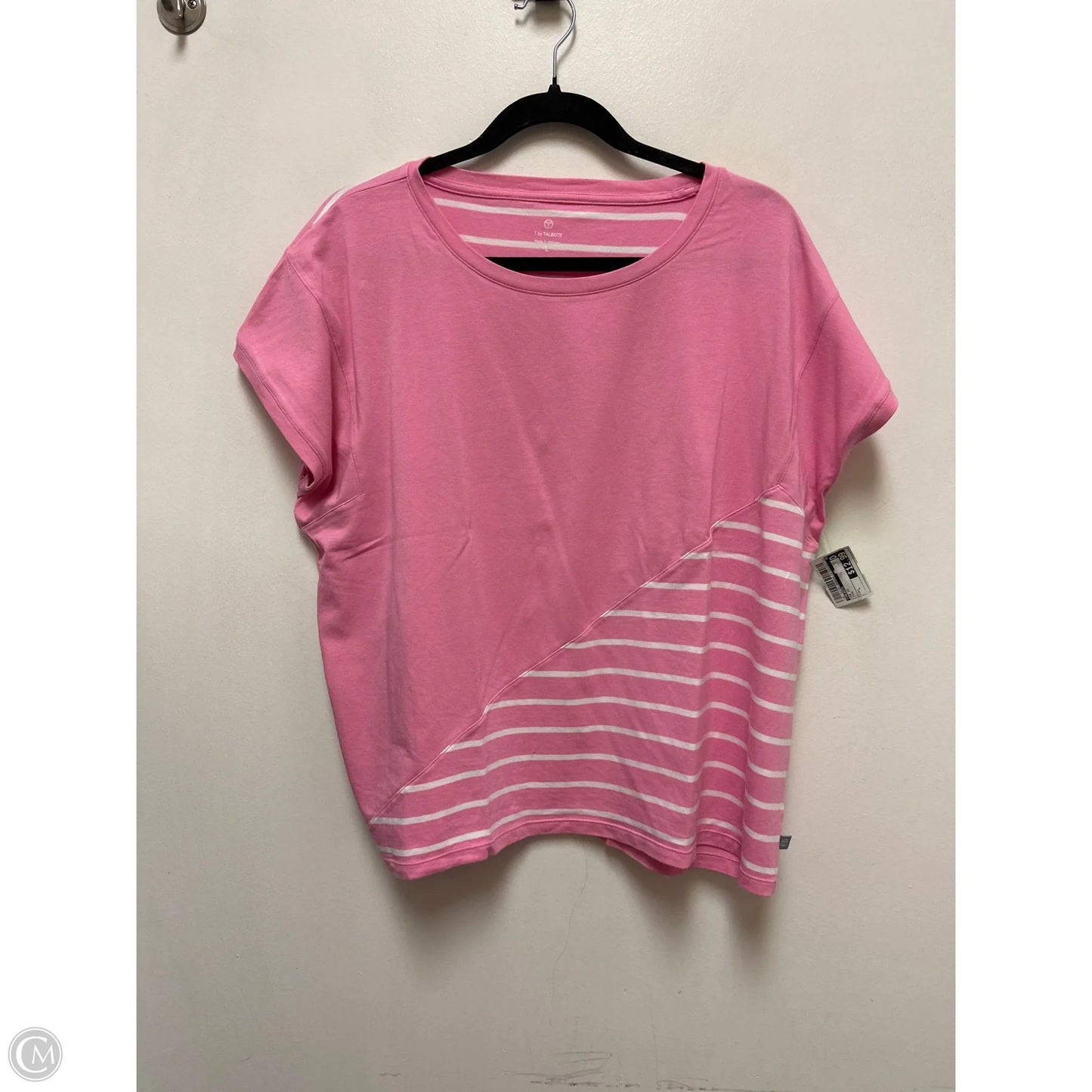 Top Short Sleeve By Talbots In Pink, Size: L