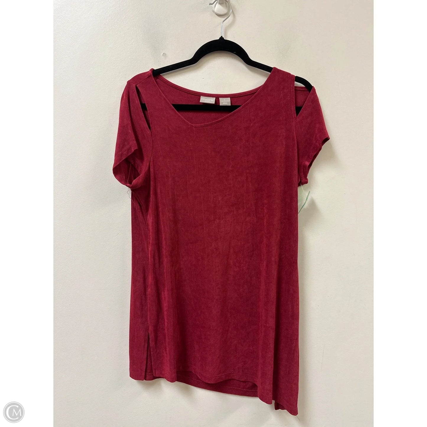 Top Short Sleeve By Chicos In Red, Size: M