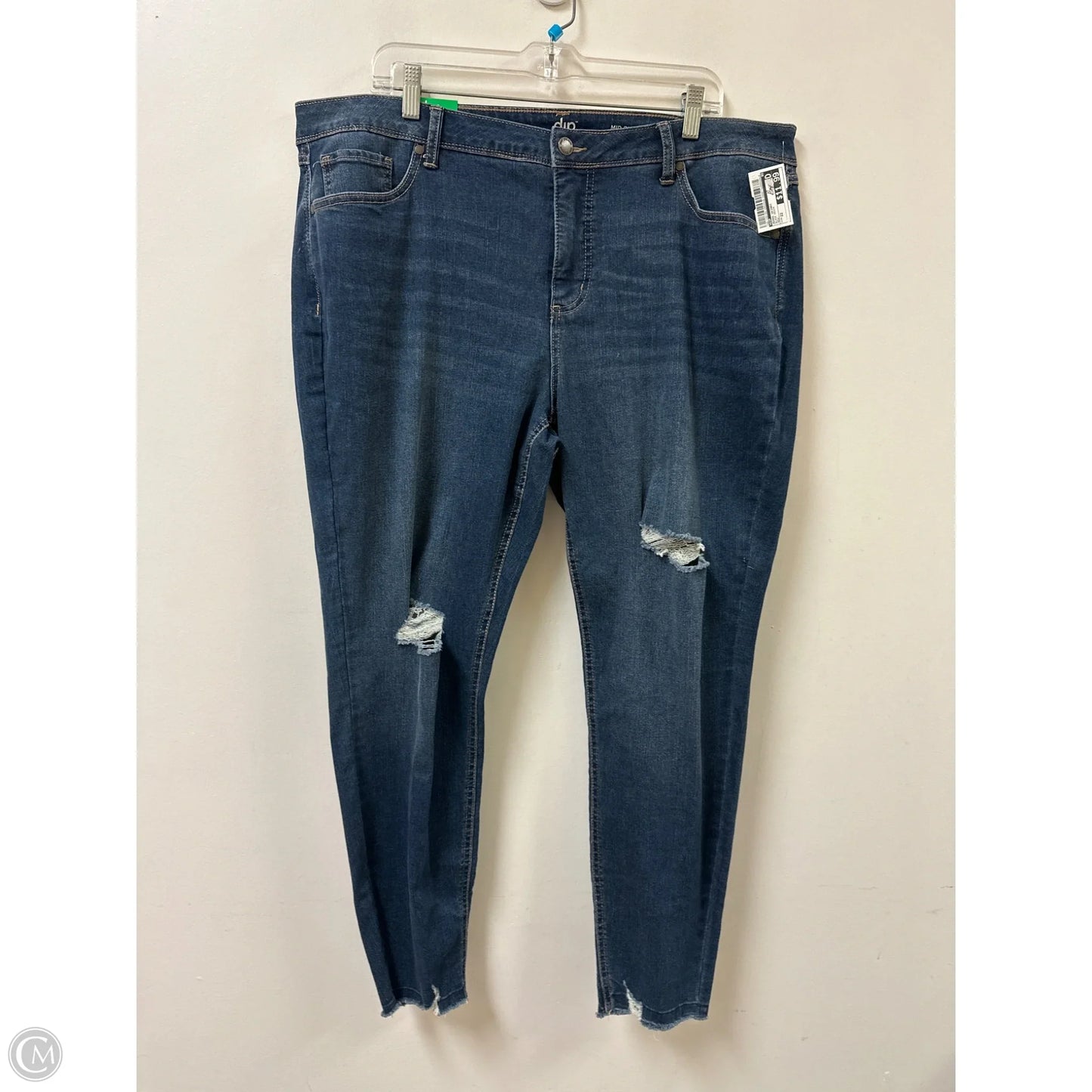 Jeans Skinny By Dip In Black Denim, Size: 22